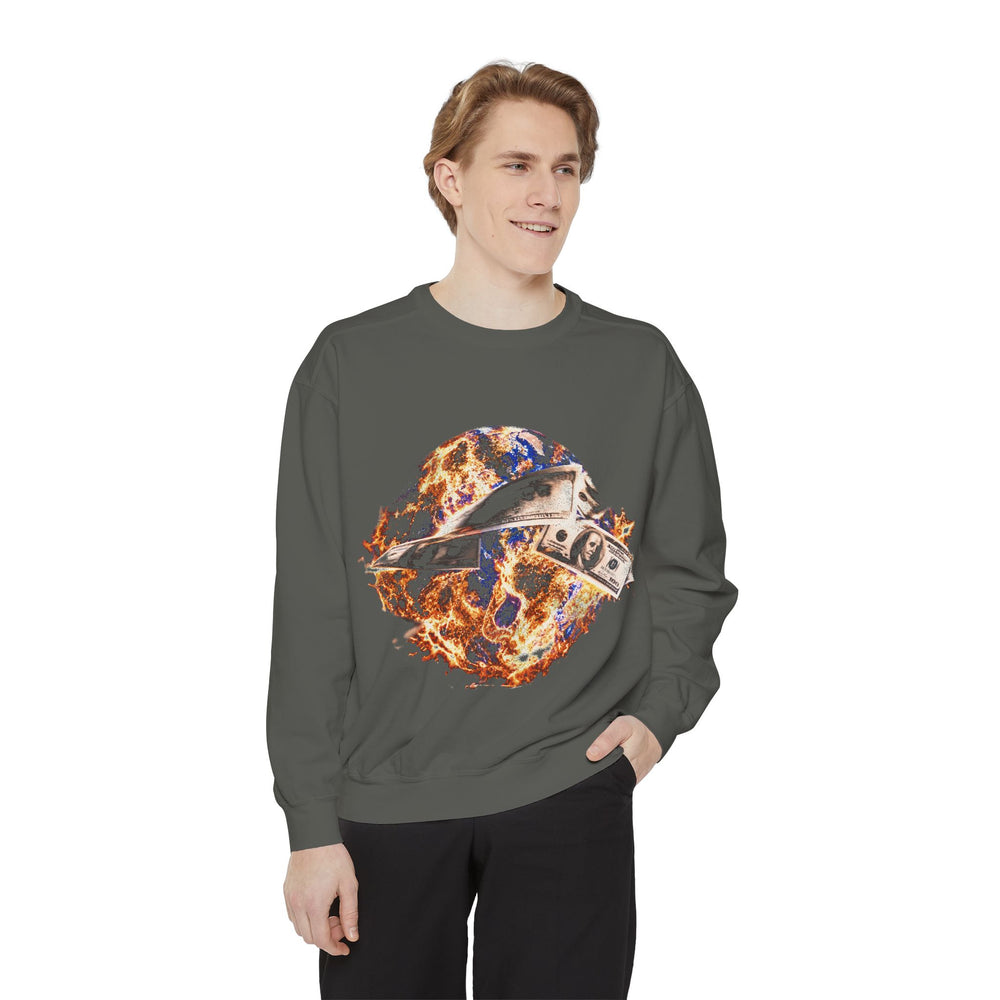 Gramz World Flames Crewneck - Pepper