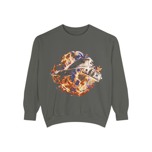 Gramz World Flames Crewneck - Pepper